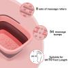 Foot Bath Collapsible Foot Soak Tub,Beinilai Collapsible Foot Bath Basin,Multifunction Plastic Basin with Handles,Foot Tub for Soaking Feet-Pink view 3