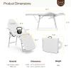 Paddie Portable Tattoo Chair for Client 72inch, Mobile Massage Table Foldable with Storage Bag, White view 3