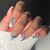 6 Packs (144 Pcs) Press on Nails Medium, Misssix Short Fake Nails Almond Glue on Nails Set with Adhesive Tabs Nail File for Women view 4