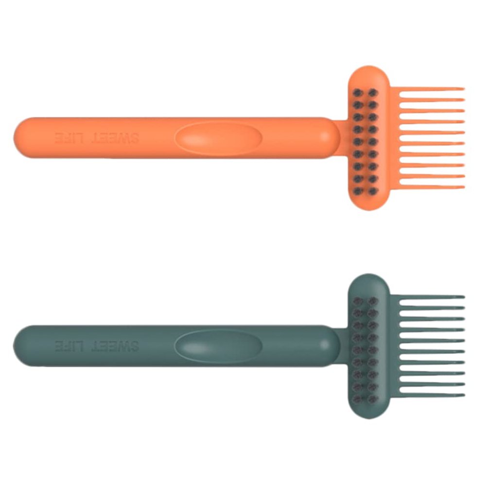 Mobestech 2pcs Comb Cleaning Brush Comb Cleaner Cleaning Tools Remove Embedded Tool Makeup Brush Cleaners Polymer Clay Charms for Nails Simple Artifact Pp