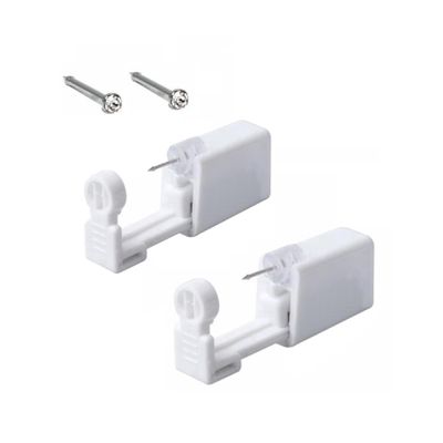 DAMAJI Nose Piercing Gun 2 Pack Self Nose Piercing Kit Disposable Nose Piercing Gun with Nose Stud Piercing Kit Tool,White