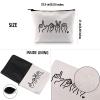 G2TUP American Sign Language Gift Love Sign Language Makeup Bag ASL Cosmetic Bag ASL Teacher Thank You Gift Deaf Community Gift Zipper Travel Bag (Love Sign Language White Bag) view 3