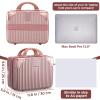 Noverlife 14 Inch Portable Makeup Travel Case Hand Luggage, Pressure-proof ABS Carrying Makeup Case Suitcase with Elastic Band, Small Hard Shell Cosmetic Case for Travel Camping Women Girl - Rose Gold view 2
