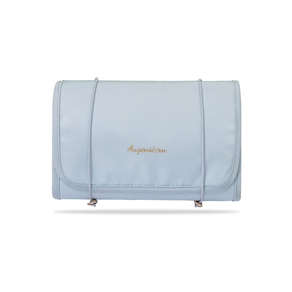 4-in-1 Hanging Cosmetic Bag, Foldable Compact Cosmetic Bag, Roll Up Removable Dividers Makeup Bags with 4 Detachable Compartments for Daily, Travel, and Business Trips, Indoor, Outdoor, Blue