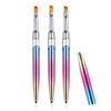 3pcs Acrylic Nail Brush Set For Application,Nail Extension,Nail Brushes for Acrylic Powder, Gel Polish, Extension Gel, 3D Carving & Detailing Design for Beginner & Professional view 1