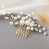 Latious Wedding Pearl Hair Comb Gold Rhinestone Bridal Hair Clips Crystal Hair Pieces Accessories for Women and Brides (T- Gold) view 1