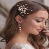 Latious Wedding Pearl Hair Comb Gold Rhinestone Bridal Hair Clips Crystal Hair Pieces Accessories for Women and Brides (T- Gold) view 2