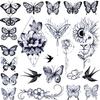 Tazimi Semi Permanent Temporary Tattoos for Women Girls - Large Long Lasting Temporary Butterfly Flower Lion Swallow Tattoos,Lasts 1-2 Weeks Waterproof Realistic Fake Tattoos view 1