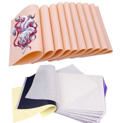 Beoncall 40Pcs Tattoo Skin Practice Kit Includes Fake Skin 10Pcs 86in and Tattoo Stencil Transfer Paper 30Pcs A4 Size 4 Layers Supplies