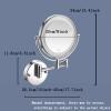 BhjKL Makeup Mirror Wall Mounted with Lights, 8 Inch LED Makeup Mirror 10x Magnification, Vanity Mirror 360 Swivel Extendable, Suitable for Bedroom or Bathroom (Nickel Wire Pull Plug PoweredX10) view 4