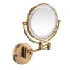 BhjKL Makeup Mirror Wall Mounted with Lights, 8 Inch LED Makeup Mirror 10x Magnification, Vanity Mirror 360 Swivel Extendable, Suitable for Bedroom or Bathroom (Antique Direct WireX7) view 1