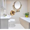 BhjKL LED Lighted Makeup Mirror Wall Mounted, Cosmetic Mirror Double Sided 360 Extendable Arm Mirror, 8 Inch Round, for Bathroom or Bedroom (Sliver hardwire 10X) view 3
