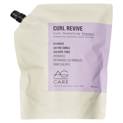 AG Care Curl Revive Shampoo - Ultra-Hydrating Shampoo for Defined, Healthy Curls, 33.8 Fl Oz (1 Liter Refill)