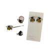 Honey Bees Bumble Bee Earrings Hair Clip Pin Ring Brooch - Garden Insect Jewelry Gift (Pinback Only) view 1
