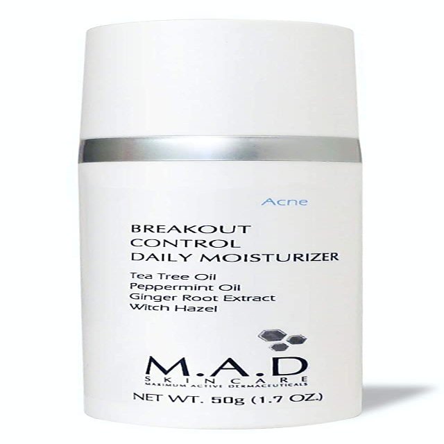 M.A.D Skincare Breakout Control Daily Moisturizer - For Acne Prone Skin 1.7 oz [2 Pack]
