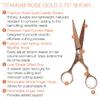 Cricket Centrix Roc-It Dog 5.75 Titanium Shear Professional Stylist Hair Cutting Scissor Lightweight, Rose Gold view 2