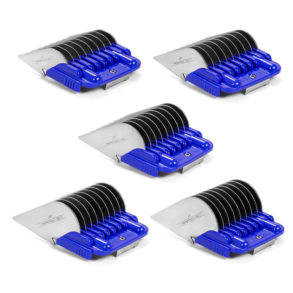 Chris Christensen Artemis Clipper 5 Piece Detachable Comb Set, Dogs, Cats, Pets, Groom Like a Professional, Provides Fine Precision for Delicate Grooms, High-End Metal Comb Blades, Made in Germany