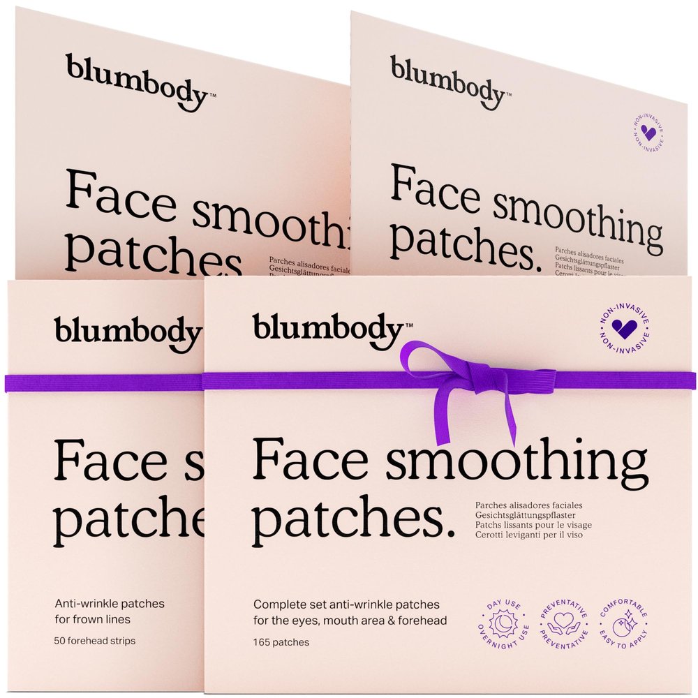 BLUMBODY Face Wrinkle Patches Complete Bundle Set for Face, Smile, Frown and Mini Wrinkle Lines