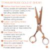 Cricket Centrix Roc-It Dog 6 Titanium Shear Professional Stylist Hair Cutting Scissor Lightweight, Rose Gold view 2