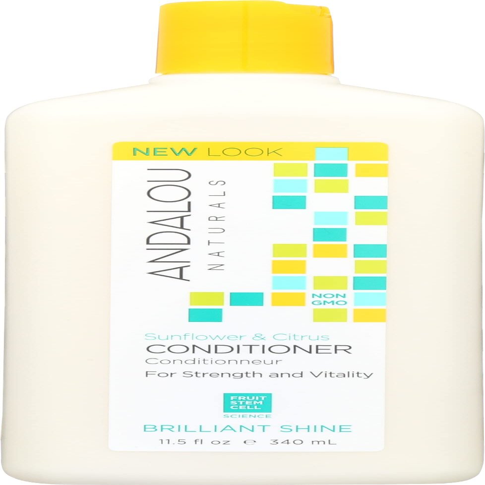 Andalou Naturals Sunflower & Citrus Conditioner, Brilliant Shine, 11.5 Oz Pack of 1