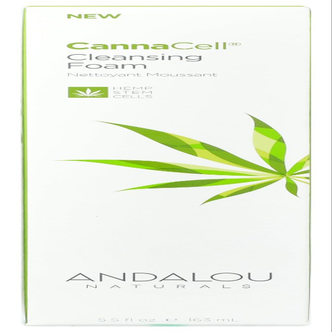 Andalou Naturals CannaCell Cleansing Foam, botanical, 5.5 Fl Oz Pack of 1