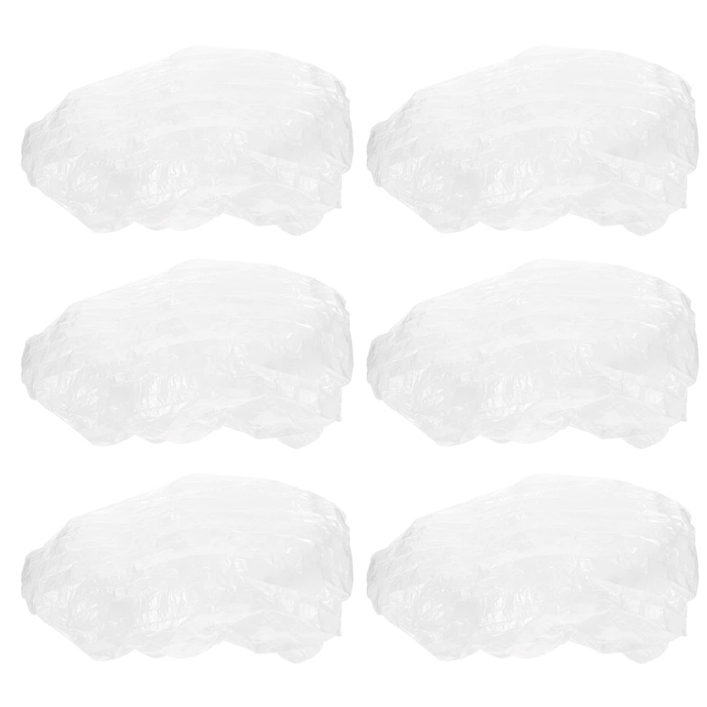 LALAFINA 200pcs Disposable Bath Caps for Women Pe Material Shower Hats Lightweight Household Hair Covers for Home and Travel Use