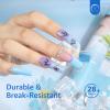 504Pcs Clear No C Curve Nail Tips for Acrylic Nails Professional, 3XL Extra Long Tapered Square Straight Acrylic Nail Tips, Half Cover No Crease Nail Extension False Nails for DIY Nail Art 12 Sizes view 2
