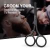 Professional Precision Grooming Scissors for Men and Women - Black Stainless Steel Round Tip for Safe Nose, Eyebrow, Beard, and Cuticle Care- AsonTao view 3