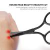 Professional Precision Grooming Scissors for Men and Women - Black Stainless Steel Round Tip for Safe Nose, Eyebrow, Beard, and Cuticle Care- AsonTao view 4
