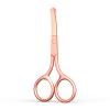Safety Round Tip Nose Hair and Eyebrow Scissors - Gold Stainless Steel Small Grooming Tool for Painless Trimming of Nasal Cavity, Ear, Eyelashes, Beard and Mustache- AsonTao view 1