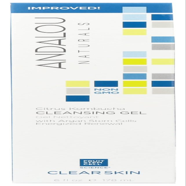 Andalou Naturals Cleansing Gel, Citrus Kombucha, Clear Skin, 6 fl oz Pack of 1
