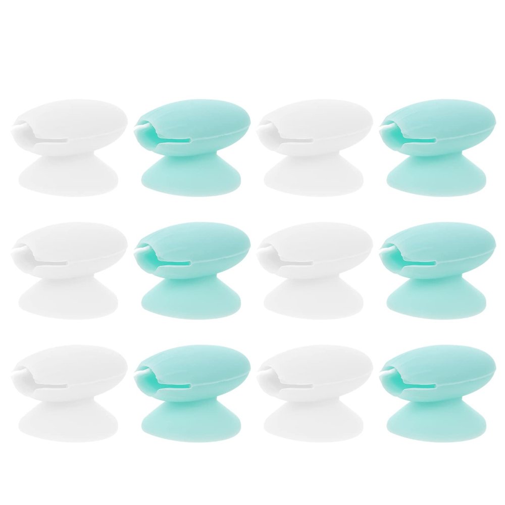 FRCOLOR 12pcs Silicone Lip Brush Lost Covers Retractable Lip Brush Protectors Makeup Caps Travel-friendly Holder for Family School Business