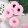 OIIKI Pink Fuzzy Hair Scrunchies, 14pcs Furry Hair Scrunchies Furry Hair Bands with Faux Rabbit Fur, Elastic Hair Tie Ponytail Holders for Girls Women Hair Accessories view 3