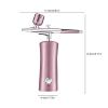 HAZYJT Portable Mini Spray Airbrush Kit with Compressor,Rechargeable Portable Oxygen Facial Airbrush Nano Facial Steamer,for Face Body Hydration, Painting,Makeup, Nails,Tattoo,Cake Decoration,Pink view 3