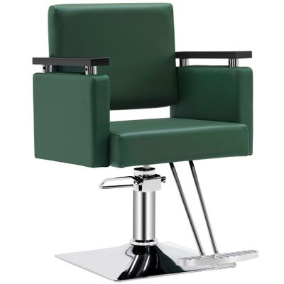 BarberPub Classic Hydraulic Barber Chair Salon Chair Beauty Spa Styling Salon Equipment 8803 (Green)