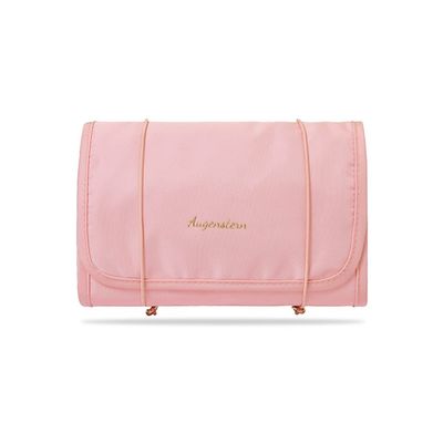 4-in-1 Hanging Cosmetic Bag, Roll Up Removable Dividers Makeup Bags, Foldable Compact Cosmetic Bag with 4 Detachable Compartments for Daily, Travel, and Business Trips, Pink