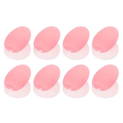 Ciieeo Silicone Lip Brush Cover Pack of 8 Reusable Makeup Brush Protectors with Suction Cup Travel-Friendly Lip Dust Caps for Cosmetic Storage