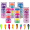 Duufin 36 Colors Nail Pigment Powder Colorful Luminous Iridescent Glitter Pearlescent High-Gloss Halo Powder Pigments for Nail Art, Body and Crafts view 1