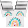 24 Pcs Christmas Teacher Appreciation Gifts Makeup Bag Bulk Inspirational Gift for Teachers Nurse Social Worker Caregiver Volunteer Canvas Cosmetic Bags(It takes a big heart to shape little minds) view 1