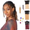 0.6 cm Thickness 8 Inch #T1B/30 100 Strands 100% Real Human Hair Dreadlock Extensions for Men and Women. Handmade for Full Head, Can Be Dyed and Bleached. Dreadlocks Bulk Permanent Locs view 1