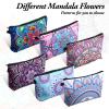 Dunzy 16 Pcs Makeup Bags Bulk Graduation Gift Cosmetic Bag Makeup with Zipper Pouch Waterproof Portable Travel Toiletry for Women Teacher Birthday Thanksgiving Christmas Gifts (Mandala) view 3