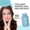 AYADARA Hair Skin and Nails Vitamins 60 Capsules, Premium Biotin Hair Growth Vitamins, Skin, Nail - Hair Growth Supplement, Natural Hair, Skin, Nails Vitamins for Women & Men - Non-GMO, Gluten Free view 3