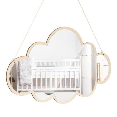 Decor Room 1Pcs Mirror Cloud Shape Mirror Cloud Shaped Shatterproof Ative Wall Art Non Glass Safe for Girls Nursery Bedroom ation Home Desk Decor