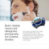 Bolin Webb Handle with Razor Stand Fitted with Gillette Fusion5 Blade Cartridge Technology for The Closest Shave. Award Winning Razors for Men - Made in England. Style is X1 (BLACK) view 3