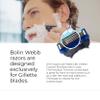 Bolin Webb Handle with Razor Stand Fitted with Gillette Fusion5 Blade Cartridge Technology for The Closest Shave. Award Winning Razors for Men - Made in England. Style is X1 (RED) view 3
