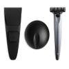 Bolin Webb Handle in Monza Red with Razor Stand and Waterproof Travel Case. Fitted with Gillette Mach3 Blade Cartridge Technology. Award Winning Razors for Men - Made in England. (Graphite) view 1