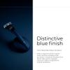 Bolin Webb Handle with Razor Stand Fitted with Gillette Fusion5 Blade Cartridge Technology for The Closest Shave. Award Winning Razors for Men - Made in England. Style is X1 (BLUE) view 4