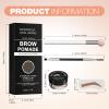 Eyebrow Stamp Stencil Kit - for Waterproof Eyebrows Makeup, Brow Stamp Trio Kit with Sponge Applicator, Dual-ended Brow Brush, 10 Eyebrow Stencils, Waterproof Eyebrow Pomade (Red Brown) view 2