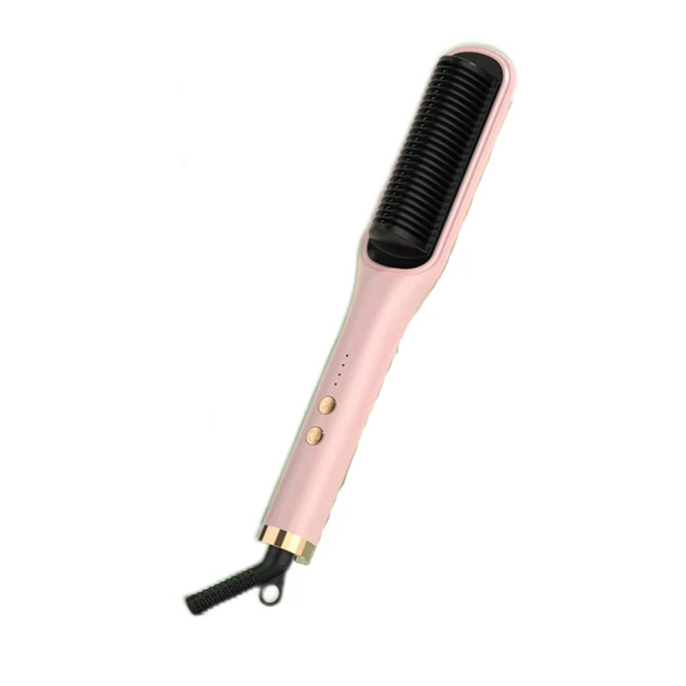YBDXHA Lazy People Do Not Hurt The Hair Splint Dual-Purpose Comb Negative Ion Hair Care Hair Curling Iron is Very Suitable for Professional Salons at Home,Girl Pink