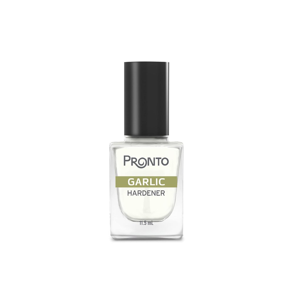 Pronto Garlic Hardener Nail Treatment. Base Coat and Top Coat Nail Strenghtener